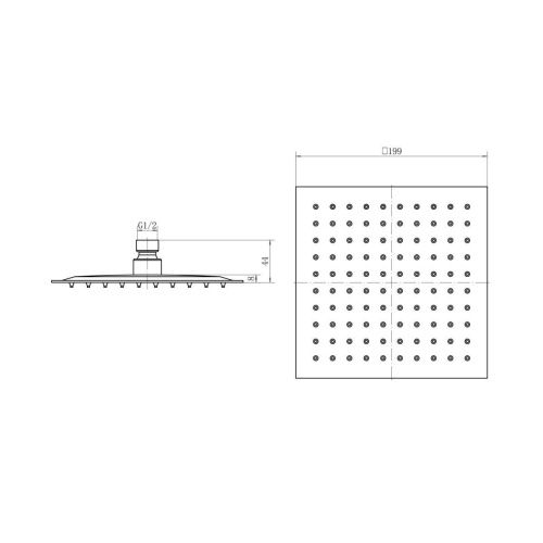 Верхний душ Fashun A022-8 белый - фото 3