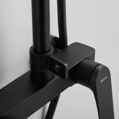 Душевая стойка Shevanik S9136H настенная цвет черный