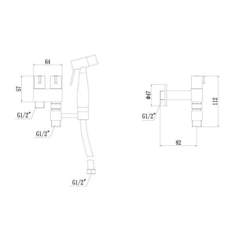 Гигиенический душ Fmark FS-FXQ02C золото - фото 3