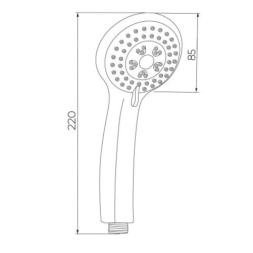 Душевая лейка WesnaArt LD023 цвет хром - фото 2