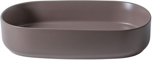 Раковина керамическая Allen Brau Fantasy 4.11022.TP 60х40 накладная цвет коричневый без отверстий под смеситель - фото 2