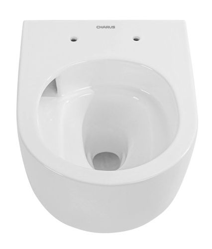 Унитаз подвесной CHARUS TORRE BIANCA EWC700-129W белый с сиденьем микролифт безободковый смыв торнадо - фото 2