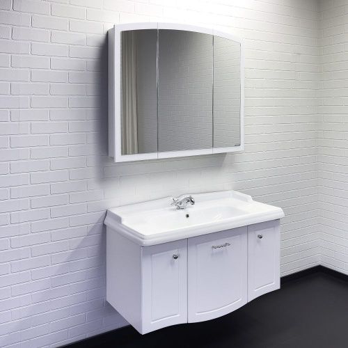 Тумба с раковиной Comforty Палини 00-00019754CF 100х50 подвесная цвет белый - фото 3