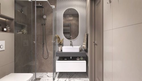 Столешница Velvex UNIT st.UNI.80-627 80х50 подвесная цвет серый - фото 4