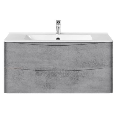 Тумба под раковину Vincea Paola VMC-2P100BT 100х50 подвесная цвет серый - фото 3
