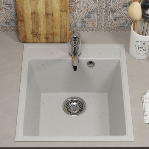 Кухонная мойка Uperwood ECON UPD-404 4910201223 45х50 цвет белый поверхность матовая - фото 3