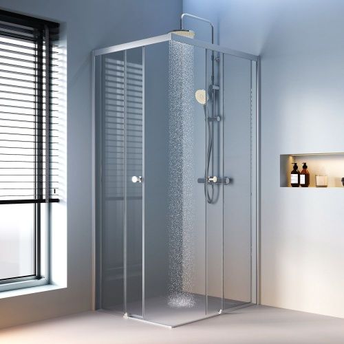 Душевой уголок Am.Pm X-Joy W94G-403-10080-MТ 100х80 стекло прозрачное профиль хром без поддона - фото 3