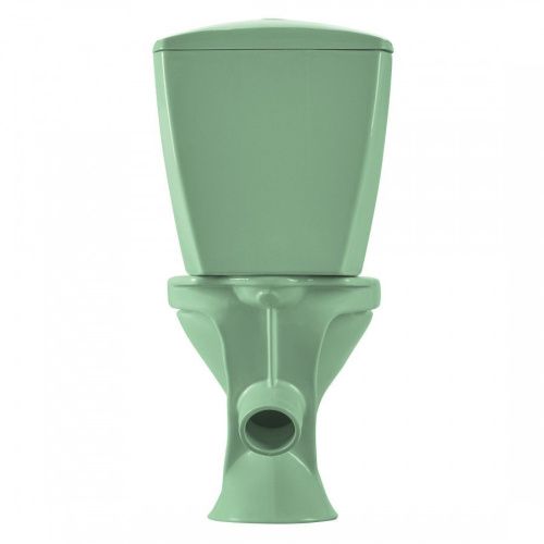 Унитаз-компакт напольный с бачком Santeri Версия 1P4015S0400BF зеленый с сиденьем каскадный смыв - фото 5