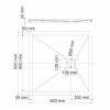 Душевой поддон из искусственного камня Wasserkraft Dill 61T 61T03 90х90 черный