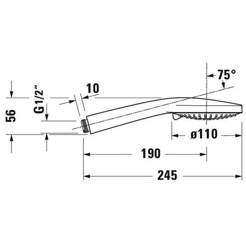 Душевая лейка Duravit Showers UV0652015010 цвет хром - фото 2