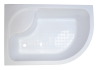 Душевой уголок Royal Bath BK RB8120BK-T-L 120х80 стекло прозрачное профиль белый с поддоном