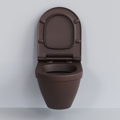 Чаша унитаза подвесная Ambassador Nord 133T20601 цвет коричневый без сиденья - фото 3