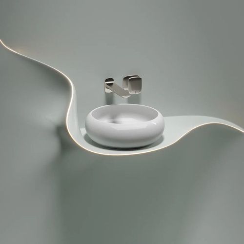 Раковина из сантехнического фарфора Ceramica Nova ELEMENT CN6050 40х40 накладная цвет белый без отверстий под смеситель - фото 5