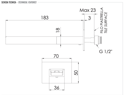 Излив Remer Qubika Cascata 91QC настенный хром - фото 2