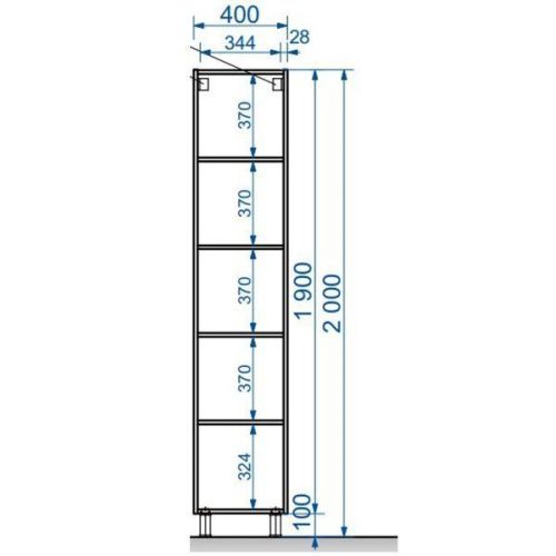 Шкаф-пенал Эстет Dallas Luxe ФР-00001949 40х200 напольный цвет белый - фото 5