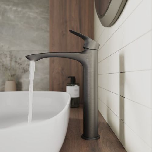 Смеситель Milardo Rora RORGM01M01 на столешницу графит - фото 3