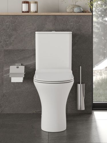 Унитаз напольный с бачком Orange C01-000W белый с сиденьем микролифт душевой смыв - фото 5