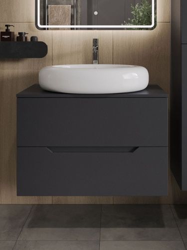 Тумба с раковиной Orange Line Li-80TugMDF+B08-640W 80х50 - фото 3