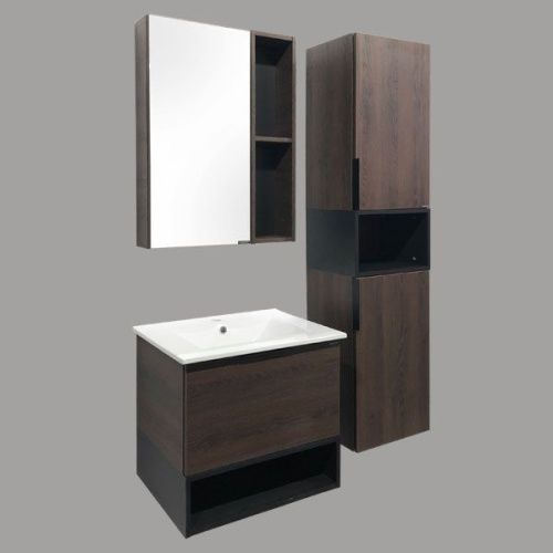 Тумба с раковиной Comforty Франкфурт 00004150530CF 60х50 подвесная цвет коричневый - фото 5