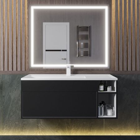 Тумба под раковину Uperwood Lotus 39340205464 100х50 подвесная цвет черный