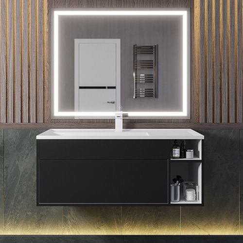 Тумба с раковиной Uperwood Lotus Premium 39340207464 100х50 цвет черный - фото 4