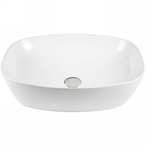 Раковина из сантехнического фарфора Bond Cube S54-608 60х40 накладная цвет черный без отверстий под смеситель - фото 2