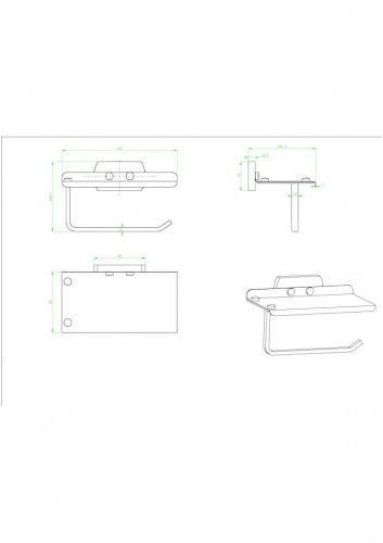 Бумагодержатель CeramaLux Azzuro 95607D - фото 2
