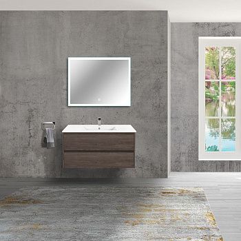 Тумба под раковину Vincea Gio VMC-2G100RO 100х50 подвесная цвет коричневый