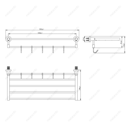 Полка для полотенец Melana S2221