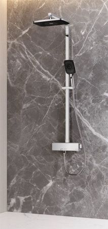 Душевая стойка Rose R1096 настенная цвет хром с термостатом