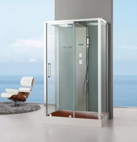 Душевая кабина Acquazzone Helena 120SL-L с паром 120х90 прямоугольная с крышей ориентация левая