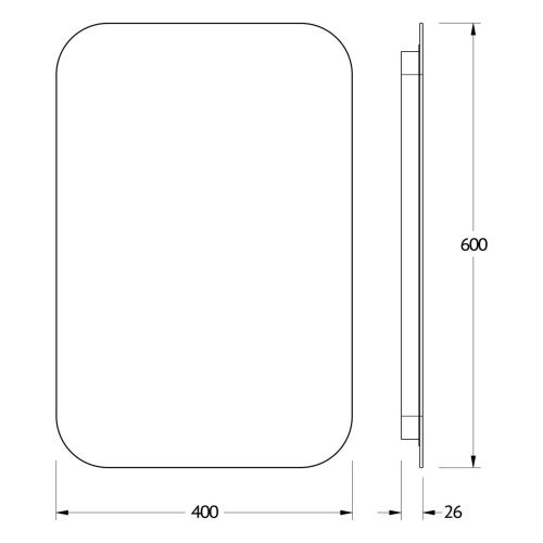 Зеркало с подсветкой Defesto OPTI DF 2812R 40х60 подвесное - фото 2