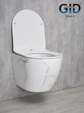 Унитаз подвесной Gid Convexo 62228Y черный с сиденьем микролифт безободковый смыв торнадо