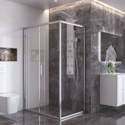 Душевая панель Taliente TA-G-A02Wcr+s настенная цвет белый - фото 2