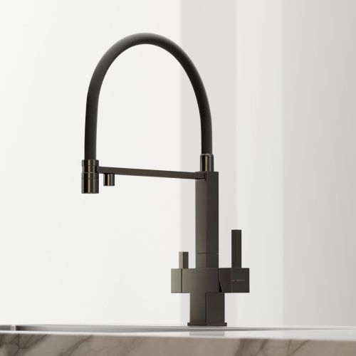Смеситель для кухни Sancos Moro SC4006GG на мойку вороненая сталь - фото 5