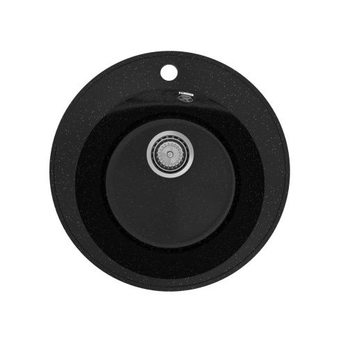 Кухонная мойка Practik PR-475 PR-M-475-004 50х50 цвет черный поверхность глянцевая - фото 2