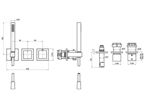 Смеситель для душа Fima Carlo Frattini F3149WX9CR настенный хром - фото 2