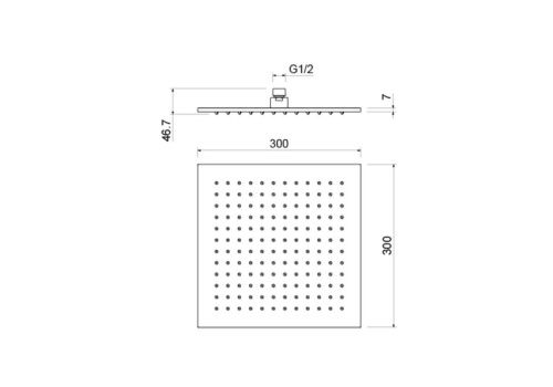 Верхний душ Aquatek AQ2078CR 30х30 хром - фото 3