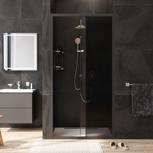 Душевая дверь Am.Pm Gem W90G-100-1-195BG 100х195 стекло прозрачное профиль черный - фото 4