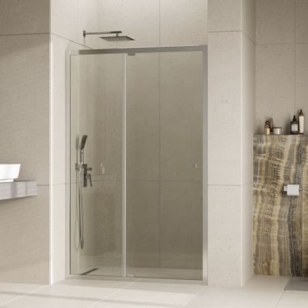 Душевая дверь Wasserkraft Aula 11P 11P05 120х190 стекло прозрачное профиль хром