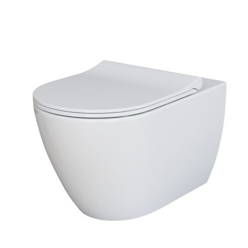 Унитаз подвесной Ambassador Queen 113T20001R-112T20001S белый с сиденьем микролифт безободковый каскадный смыв