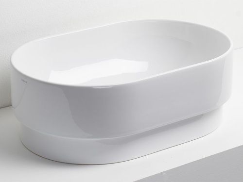Раковина из сантехнического фаянса Simas PO 02 60х40 полувстраиваемая цвет белый - фото 2