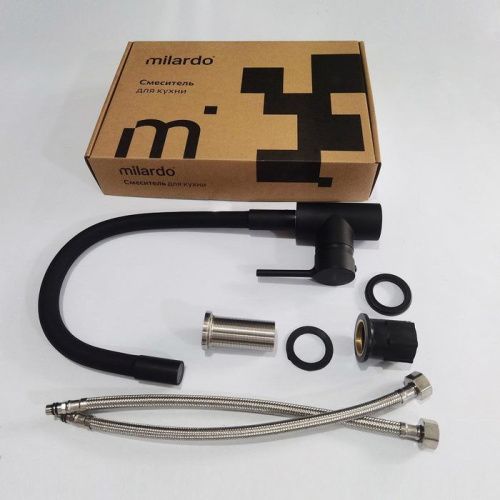 Смеситель для кухни Milardo Meal M01BL0FM05 на мойку черный - фото 2