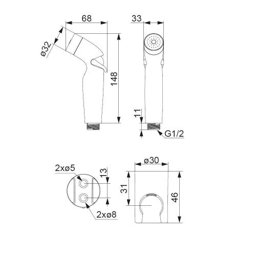 Гигиенический душ со смесителем Damixa Shower program 760550100 хром - фото 4