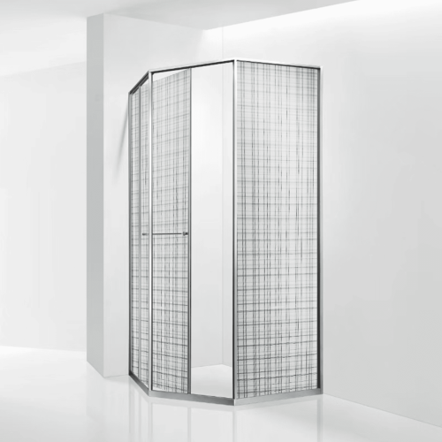 Душевой уголок RGW 33328200-241R 100х100 стекло с рисунком профиль хром без поддона - фото 2