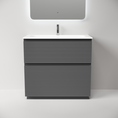 Тумба под раковину Sancos FOLK Floor FL90FGS 90х40 напольная цвет серый - фото 5