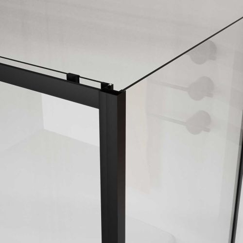 Душевой уголок Vincea City VSR-5CT9012CLB 120х90 стекло прозрачное профиль черный без поддона - фото 4