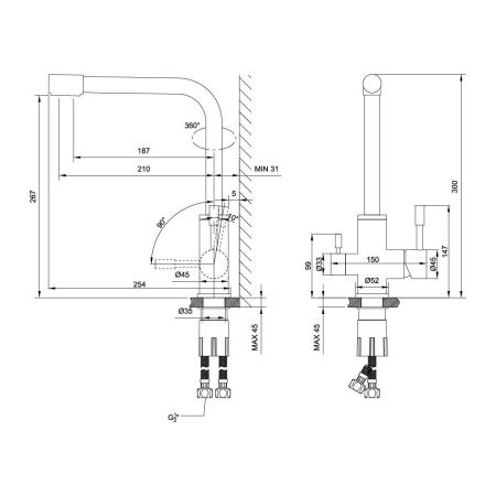 Смеситель для кухни LeMark Expert LM5061G уц на мойку золото