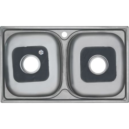 Кухонная мойка Melana 040 t (*8) 80х50 цвет хром поверхность полированная