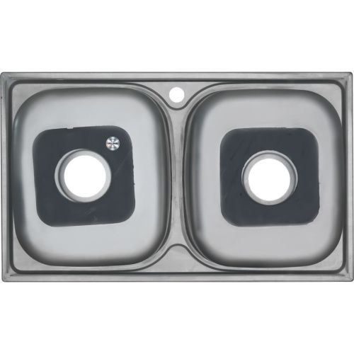 Кухонная мойка Melana 040 t (*8) 80х50 цвет хром поверхность полированная - фото 3